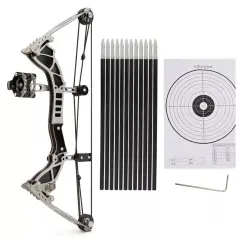 Kitcheniva 6" Mini Compound Pocket Bow Kit Toy Arrows Target Shooting Hunt Archery Gift