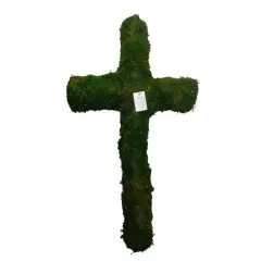 20" Moss Cross - Perfect for Easter & Spring Decor!-KC1024