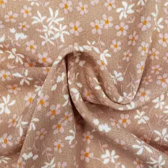 1 Yard Rayon Crinkle Crepon Cookie Doe Fabric, Lightweight Drapey Apparel Textile, 50/52" Wide