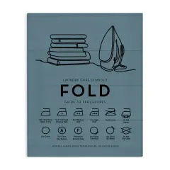 Stupell Industries Laundry Fold & Iron Chart Canvas By Lettered and Lined