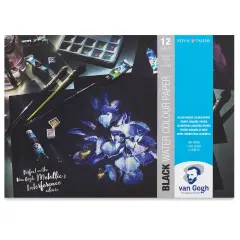 Van Gogh Black Watercolor Paper Pad - 11.7" x 16.5", 140 lb, 12 Sheets