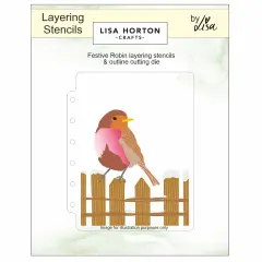 Lisa Horton Crafts Layering Stencils And Die-Festive Robin