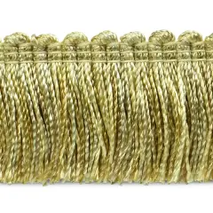 5 yards of 1 1/2" consoKnitted Brush Fringe | 5 yard cut Ivory Gold