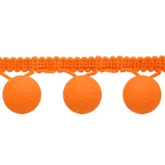 5 yards ofBonita Pom PomFringe Trim | 5 yard cut Orange