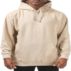 Men's Comfort Long Sleeve Pullover Hoodie KHAKI