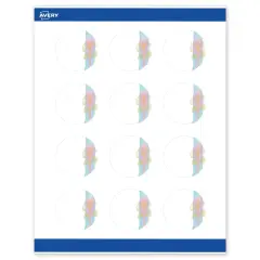 Avery Printable Round Labels with Sure Feed Technology, Pre-Printed Floral Design, Matte White, 2" Diameter, Laser & Inkjet Compatible, 120 Total, Great for Branding, Marketing, and Events