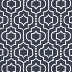 Navy - Blue Abstract & Geometric Upholstery Fabric 54 Inches"