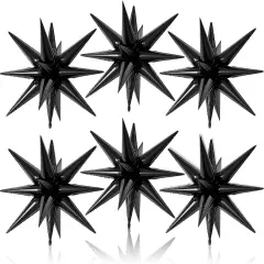 22Inch Large Black Star Balloon Explosion Foil Balloons(black)