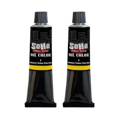 SoHo Urban Artist Oil Paint - 2 Pack, Cadmium Yellow Pale Hue 2 Pack - 170 ml Tube - Best Valued Oil Colors for Painting with Excellent Pigment Load
