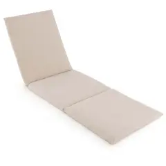 Costway 1/2 PCS Outdoor Chaise Lounge Cushion with Hook & Loop Fastener Fixing Straps Patio