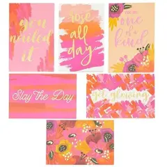Pink All Occasion Greeting Cards with Motivational Sayings 6 x 4 In, 48 Pack)