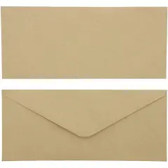 Kraft Paper #10 Business Brown Envelopes (9.5. x 4 In, 100 Pack)