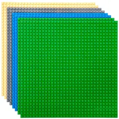 Strictly Briks Compatible with Lego 8 Pack Classic Baseplates 10x10 in, Stackable Building Plates with 32 x 32 Studs, Mats, Bases, Boards, Sheets 100% Compatible with Major Brands, Ages 3-14 Multicolor
