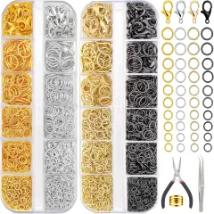 Jump Rings for Jewelry Making 2143pcs Open Jump Rings and Lobster Clasps Necklace Bracelet Jewelry Repair Kit with Pliers Tweezers Jump Ring Opener