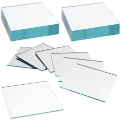 50 Pack Square Mirror Tiles, 3 Inches Small Glass Mirrors for Crafts, DIY Projects, Mosaics, Art Supplies, and Home Decor Silver