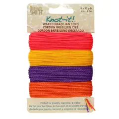 The Beadsmith Brazillian Waxed Cord Mix Summer Sunset