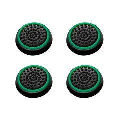 4pcs Black/Green Silicone Thumbstick Grips Caps Analog by Insten for Xbox 360 Xbox One Sony PlayStation 2 3 4 Controller