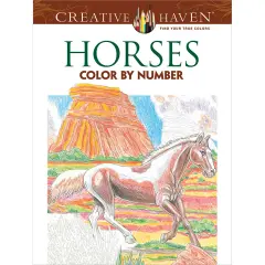 Creative Haven: Horses Coloring Book-Softcover