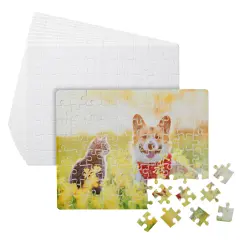 10 Sets Blank Sublimation Puzzles for DIY Crafts, 80-Piece Jigsaws for Heat Press Thermal Transfer (9 x 8 In) Multicolor
