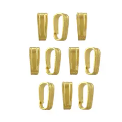 JewelrySupply Bail - Snap On 2x5.3mm Gold Plated (10-Pcs)