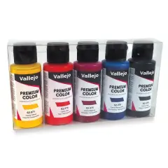 Vallejo Premium Airbrush Colors - 60 ml, Set of 5, Candy Colors