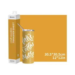 Craft Express 8 Pack 12" x 12" Solid Color Assorted Sublimation Transfer Sheets Yellow