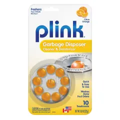 Plink Garbage Disposal Cleaner and Disposer Deodorizer 10 Treatment Pack - Orange Scent
