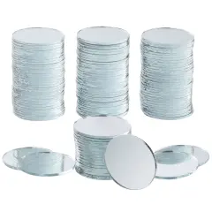 120 Pack Small Round Mirrors for Crafts, 1 Inch Glass Tile Circles for Wall Decor, Mosaics, DIY Projects, Home Decorations Clear