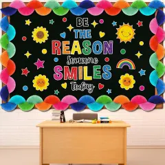 51 Pcs Classroom Bulletin Board Decoration Set - Smiles