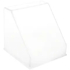Plymor Clear Acrylic Slanted Front Display Case, 10" x 10" x 10"