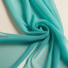 1 Yard Flowing Chiffon Fabric for Apparel & Elegant Draping 58/60" Width Aqua