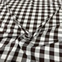 1 Yard Buffalo Check Poly Poplin Fabric 60&rdquo; Wide for Table Runners Curtains & Decor Black
