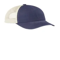 Port Authority&reg; Beach Wash Mesh Back Cap Denim Blue/ Stone