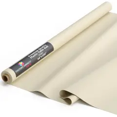 Exquisite Plastic Table Cover Roll &ndash; 40" x 100' Disposable Tablecloth Roll &ndash; Premium Thick 0.5 MIL Plastic Banquet Roll &ndash; Party Table Cover Roll for Events & Catering Ivory