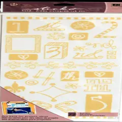 Sticko Tan Numbers Hand-Drawn Monogram Rub-ons