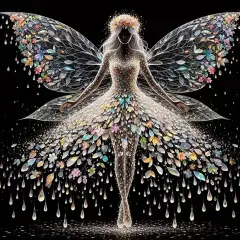 Diamond Painting Kits for Adults,Colourful Angel Wings Fairy Diamond Art Kits for Adults