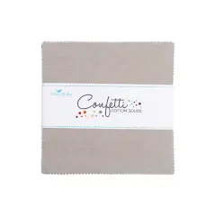 Confetti Cotton 5" Square Pack (Charm Pack / 5" Stacker) in Cobblestone byfor Riley Blake (5-120-COBBLESTONE-42)