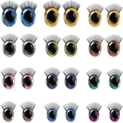 24 Pcs Glitter Safety Eyes for Amigurumi 12/14/16/18/20/25 mm