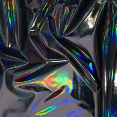 1 Yard Hologram Vinyl Fabric For Dancewear Cosplay Costumes Decorations 60 Inch Width Black