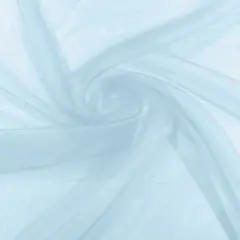 1 Yard Crystal Organza Fabric Soft Sheer Lightweight Material for Dresses Linings Costumes Baby Blue
