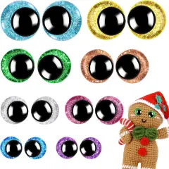 160PCS Large Safety Eyes for Amigurumi 3D Glitter (12-18mm)