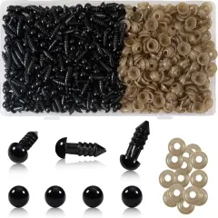 600pcs 6mm Black Plastic Safety Eyes