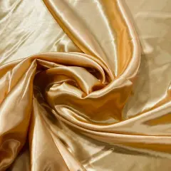 1 Yard Charmeuse Medium Satin Lining Polyester Fabric Elegant Dressmaking Material 60 Inch Width Gold