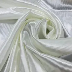 1 Yard Charmeuse Medium Satin Lining Polyester Fabric Elegant Dressmaking Material 60 Inch Width Ivory