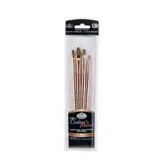 RCC PRO104-ZP | Crafter's Choice&trade; Pro 4pc Synthetic Sable Filbert Brush Set