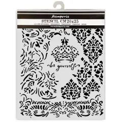 Stamperia Stencil 7.87"X9.84"-Alterego Crown Be Yourself