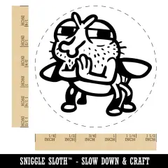 Grimey Fly Rubbing Hands Bug Insect Self-Inking Rubber Stamp Crafting Planners Black