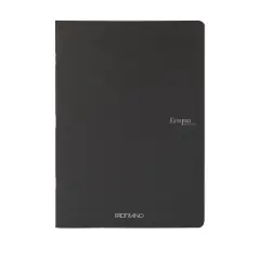 Fabriano Ecoqua Original Saddle-Stitched Notebook, Size A5, 40 Sheets, 5.8" x 8.3" Black