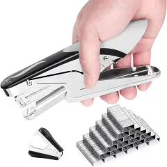 Stapler Heavy Duty with 1000 Staples and Staples Remover, 20 Sheet Capacity, Office Desk Stapler for Stapling Home School Warehouse Handmade, No Jam