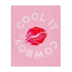 Stupell Industries Cool It Cowboy with Kiss Canvas Design by Lil' Rue